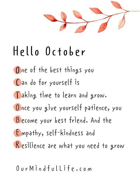Hello October October Quotes And Sayings To Welcome October Work