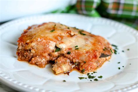 Keto Eggplant Lasagna With Homemade Meat Sauce Recipe