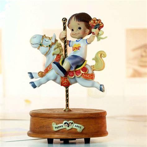 Try to explore these searches: Puppy love chocolate rotating music box carousel music box ...