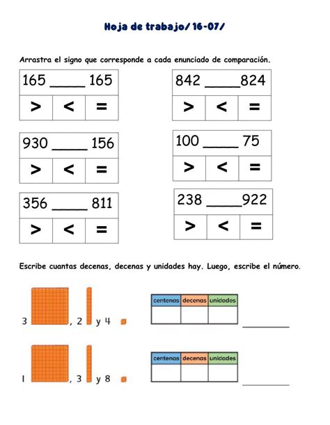 Hay una gran selección de juegos en francés para practicar este idioma. Valor posicional y comparar números repaso - Ficha ...