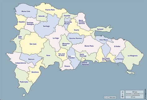Mapa De Republica Dominicana Con Nombres