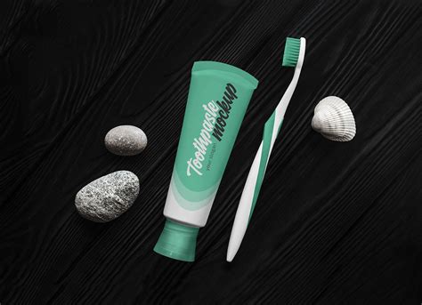 Free Toothpaste With Toothbrush Mockup Psd Good Mockups