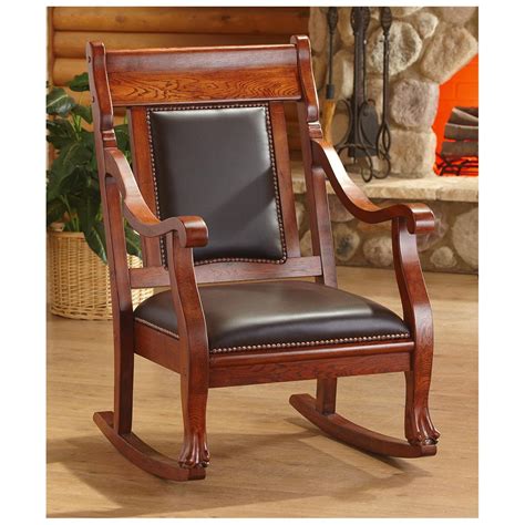 Upgrade your downtime with a stylish rocking recliner. CASTLECREEK™ Rocking Chair, Walnut Finish - 229620, Living Room at Sportsman's Guide