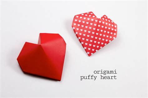 Fold the paper in half by folding the top corner to. Learn how to make a Puffy Origami Heart with these clear ...