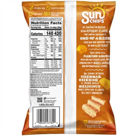 Sun Chips® Harvest Cheddar Whole Grain Snacks 3 Oz Metro Market