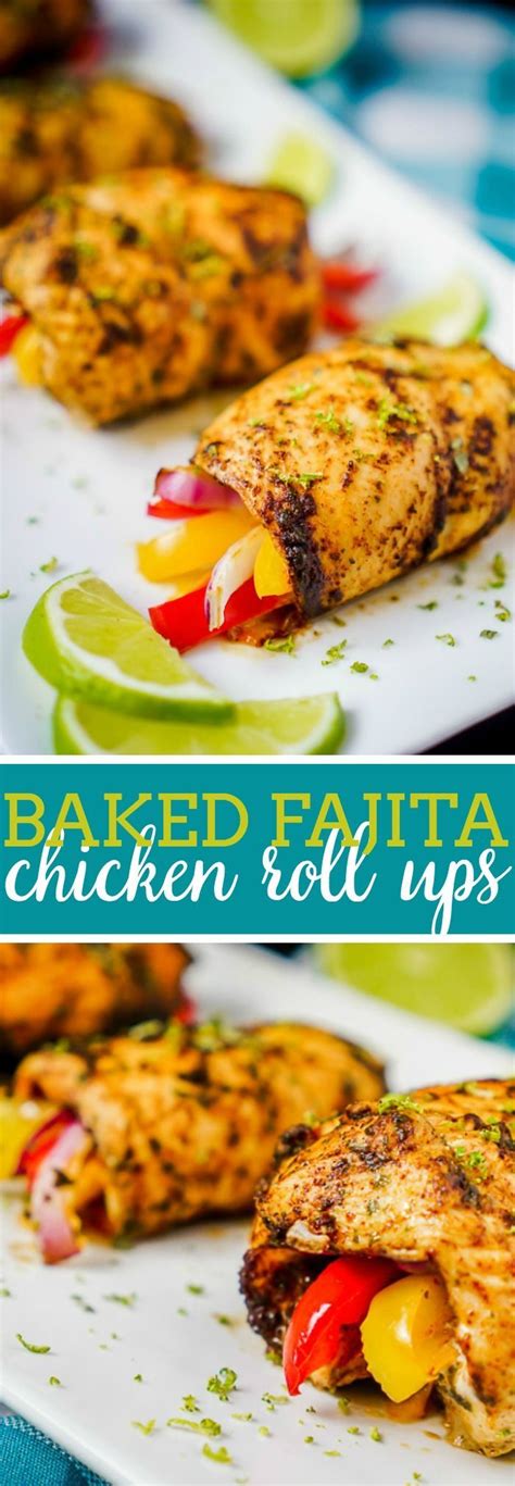 + 1 1 more images. Baked Fajita Chicken Roll Ups | Recipe | Heathly dinner ...