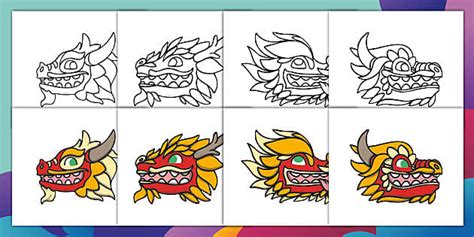 Chinese Dragon Head Template Arts And Crafts Twinkl
