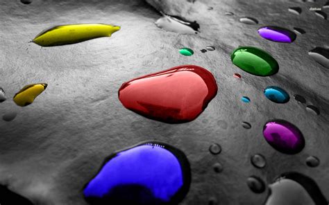 Colorful Water Drops Wallpaper 3d And Abstract Wallpaper Better