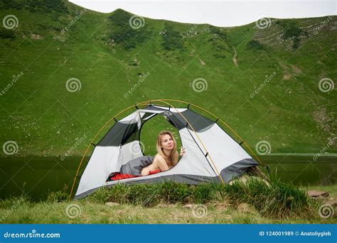 Attractive Naked Woman In Camping Stock Image Image Of Campsite Active 124001989