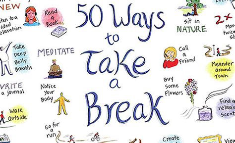 50 Ways To Take A Break Infographic Brain Breaks For Adults