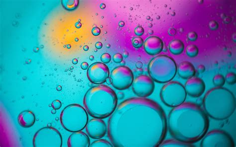 Bubbles Wallpaper 4k Spectrum Colorful Teal Turquoise Pink