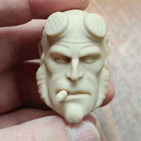 112 Scale Hellman Hellboy Ron Perlman Head Sculpt Unpainted Fit 6