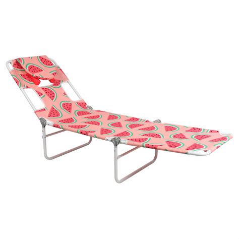 Mainstays Folding Jelly Lounge Chair Beach (assorted Colors) Menards
