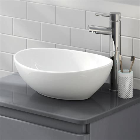 Buy Lexonelec Countertop Basin Bathroom Wash Basin Oval Round Top