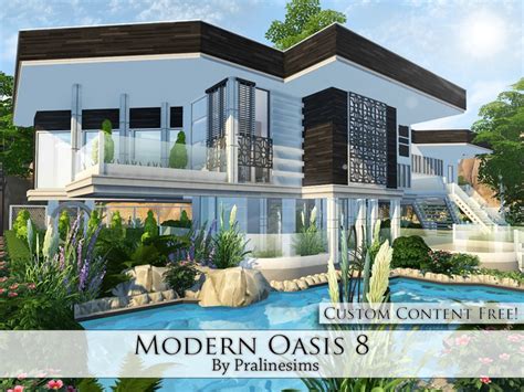 Contenido Personalizado Para Sims 4 Modern Oasis 8 Casas Para Sims 4