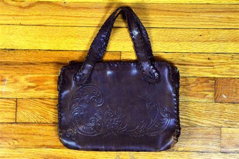 Victorian Tooled Leather Purse 1910s Arts And Crafts Large Etsy