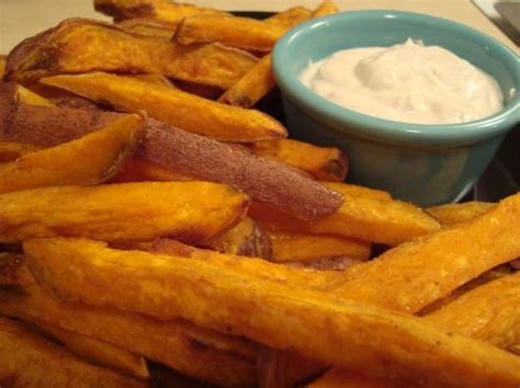 Sweet potatoes are high in vitamin 1/2 teaspoon freshly ground black pepper. Cumin sweet potato fries with tahini yogurt dipping sauce | Sweet potato fries, Yogurt dipping ...