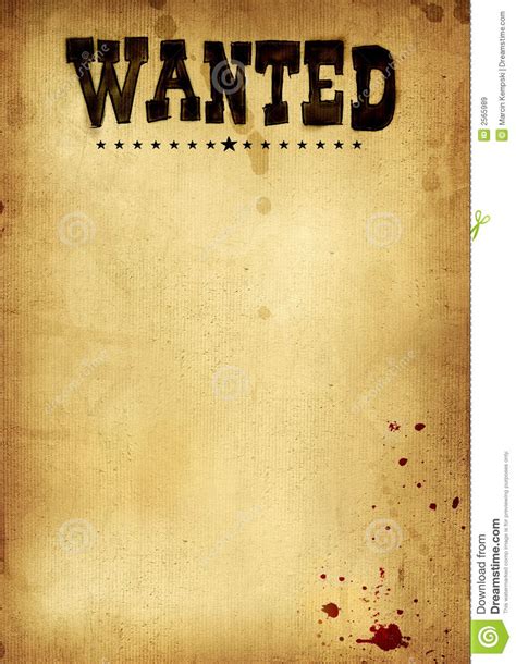 Blank Wanted Poster Template Free Download Aashe