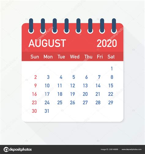 Maybe you would like to learn more about one of these? 2020년 8월 달력 잎. 플랫 스타일의 달력 2020. 벡터 일러스트레이션. — 스톡 벡터 ...