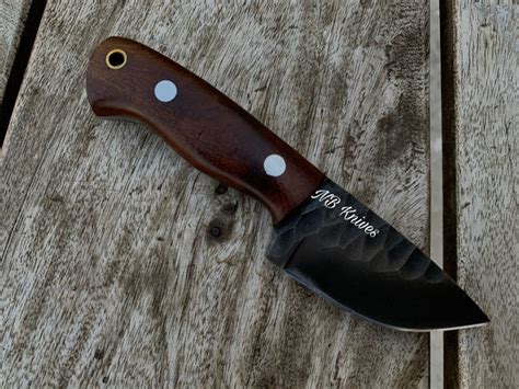 Nb Knives Custom Hand Forge 1095 Steel Skinner Knife Handle Rosewood