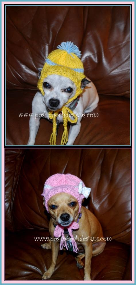 Posh Pooch Designs Dog Clothes Chihuahua Beanie Hat Knitting Pattern Posh Pooch Designs