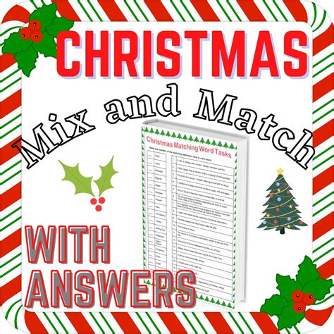 Christmas Mix and Match Puzzle Fun Activity | Made By Teachers