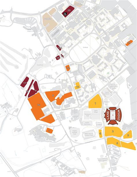 Virginia Tech Football Parking Map Virginia Map