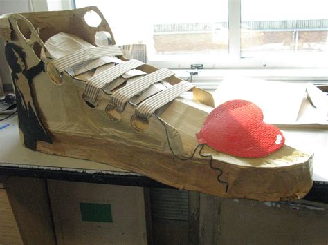 Cardboard Shoes From Strode College Level 2 Art And Design Students