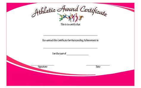 Athletic Award Certificate Template 10 Best Designs Free