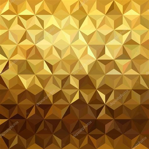 Gold Pattern Low Poly 3d Triangle Geometry Fancy — Stock Vector