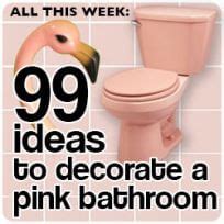 How to grow a money tree. 13 ideas to decorate an all-pink tile bathroom - Retro ...
