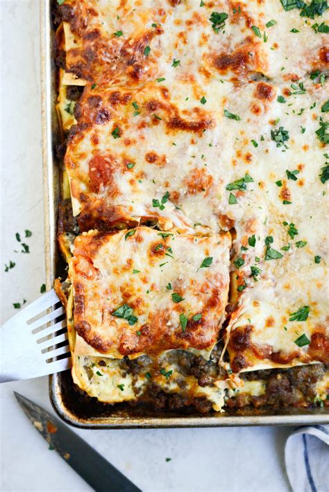 Easy Sheet Pan Lasagna Simply Scratch
