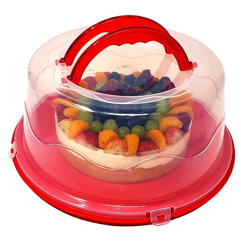 Round Cake And Cupcake Carrierstorage Container With Collapsible