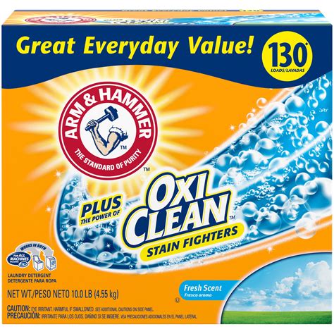 Arm And Hammer Plus Oxiclean Powder Laundry Detergent Fresh Scent 130