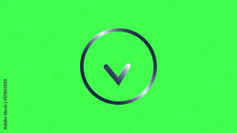 Check Mark 3d Icon Animation Blue Check Mark With Green Screen