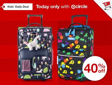 Target Kids Daily Circle Deal Extra 40 Off Kids Luggage And Backpacks