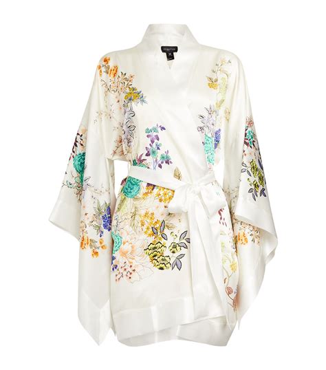 Meng Ivory Silk Short Kimono Harrods Uk