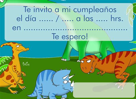 Invitación Para Cumpleaños Dinosaurios Invitaciones De Dinosaurios