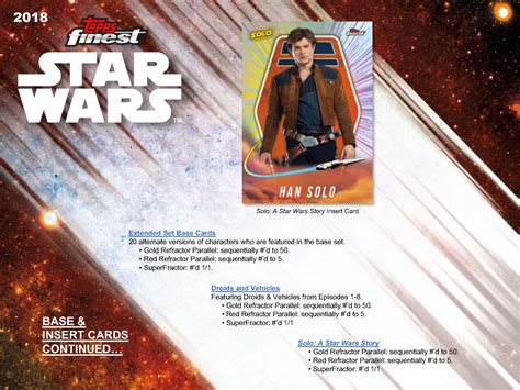 The ultimate autograph collector's product makes its. 2018 Topps Finest Star Wars Trading Cards - Go GTS