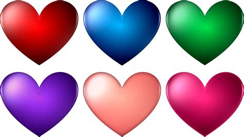 Hearts Of Different Colours Free Image Download