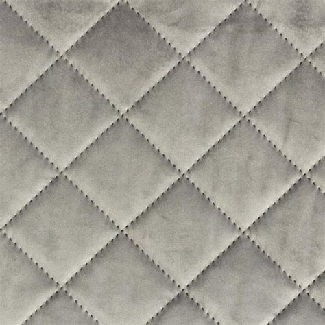 Upholstery Fabric Velvet Quilted Fabric Light Grey Decorator