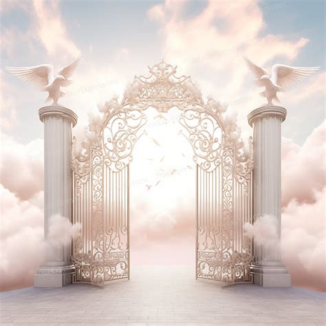 Heavenly View Ii Ai Art Christian Funeral Clouds Pink Etsy