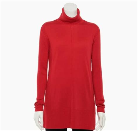 new women s apt 9® ribbed side panel turtleneck sweater size small retail 40 ebay