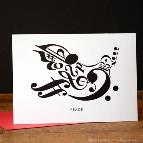 Peace Dove Music Note Holiday Card Music Notes Art Notes Art Music