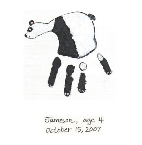 Pin By Nnayi On Themes Panda Art Footprint Art Handprint Art