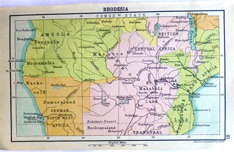Rhodesia Simon Hunter Antique Maps