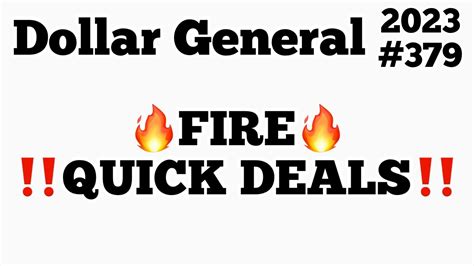 2023379🔥dollar General Couponing🔥fire🔥quick Deals‼️must Watch👀👀 Youtube