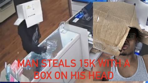 Box Wearing Theif Caught On Camera Stealing Phones Gets Caught