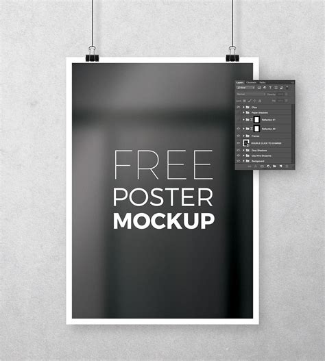 Poster Mockup Free Psd — Discounted Design Bundles