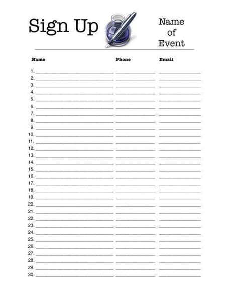Sign templates 7 sign templates attendance sheet download. 4 Excel Sign Up Sheet Templates - Word Excel Formats | Sign up sheets, Sign in sheet template ...